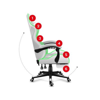 27. Fotel gamingowy Huzaro Force 4.7 RGB White