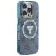 4. Etui Guess IML Metal Glitter 4G Circle Triangle MagSafe na iPhone 16 Pro Max - niebieskie