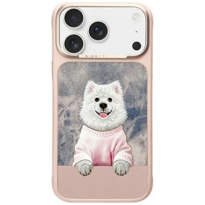 Etui Nimmy Gentle Pets Series Dog MagSafe na iPhone 17 Pro - różowe