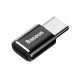 6. Adapter Baseus Mini przejściówka z micro USB na USB-C - czarny