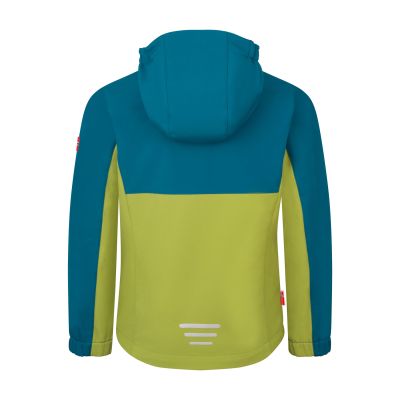 2. Kurtka Trollkids Kristiansand Softshell zielony gruszkowy/zielony lagunowy/zachód słońca na Saharze (320-360)