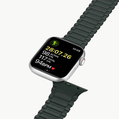 8. Dux Ducis Strap (Armor Version) pasek Apple Watch Ultra, SE, 9, 8, 7, 6, 5, 4, 3, 2, 1 (49, 45, 44, 42 mm) silikonowa magnetyczna opaska bransoleta zielony