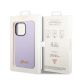 8. Etui Guess Silicone Vintage Gold Logo na iPhone 14 Pro - fioletowe