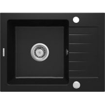 Zlewozmywak granitowy DEANTE ZORBA ZQZN11A 1-komorowy z ociekaczem (czarny)
