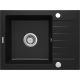 Zlewozmywak granitowy DEANTE ZORBA ZQZN11A 1-komorowy z ociekaczem (czarny)