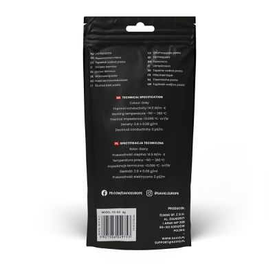 3. SAVIO PASTA TERMOPRZEWODZĄCA 14,5W/MK, 4G TG-04