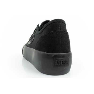 5. Lee Cooper buty sportowe damskie trampki z tkaniny platforma czarne