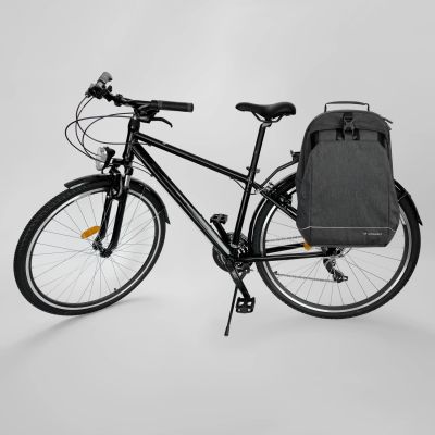 19. Wozinsky torba rowerowa na bagażnik plecak rowerowy ze stelażem 2w1 40l czarny (WBB33BK)