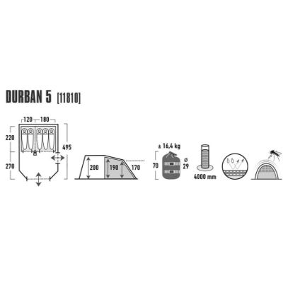 8. Namiot High Peak Durban 5 11810