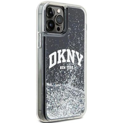 4. Etui DKNY Liquid Glitter Big Logo na iPhone 12 Pro/12 - czarne