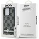 8. Etui DKNY Checkered Pattern & Printed Stripes na iPhone 16 Pro Max - czarne