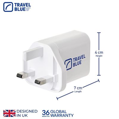 4. TRAVEL BLUE ŁADOWARKA SIECIOWA 2 USB UK