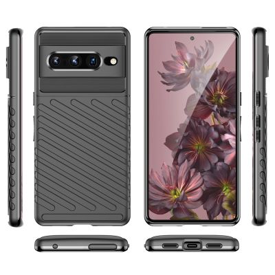 7. Thunder Case elastyczne pancerne etui pokrowiec Google Pixel 7 Pro czarny