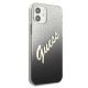 4. Etui Guess Glitter Gradient Script na iPhone 12 mini - czarne