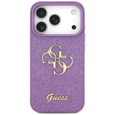 3. Etui Guess Fixed Glitter Big 4G na iPhone 17 Pro - fioletowe