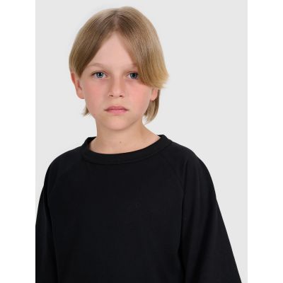 12. T-shirt oversize gładki chłopięcy 4F 4FJWAW25TTSHM2411-20S