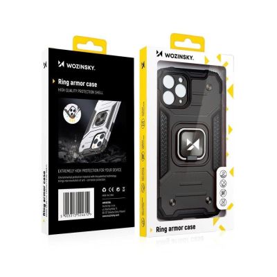 8. Wozinsky Ring Armor pancerne hybrydowe etui pokrowiec + magnetyczny uchwyt iPhone 13 Pro niebieski
