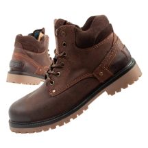 Wrangler Yuma buty męskie sztyblety trzewiki eleganckie skórzane ciemno-brązowe