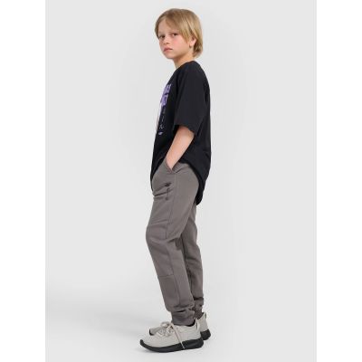 5. T-shirt oversize z nadrukiem chłopięcy 4F 4FJRAW25TTSHM3062-20S