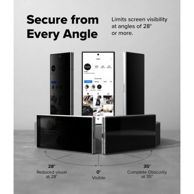 8. Szkło hartowane Ringke Easy Slide Privacy 360 2-Pack prywatyzujące na Samsung Galaxy Z Fold 8 Ultra