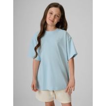 T-shirt loose gładki dziewczęcy 4F 4FJRSS26TTSHF3984-33S