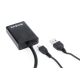 2. Adapter GEMBIRD A-VGA-HDMI-01 (HDMI F - D-Sub (VGA), Jack stereo 3,5 mm, USB 2.0 M; 0,15m; kolor czarny)