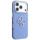 4. Etui Guess Grained & Big Resin Logo na iPhone 18 Pro / 17 Pro - niebieskie