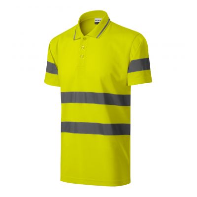 2. Koszulka polo Rimeck HV Runway M MLI-2V997 fluorescencyjny żółty
