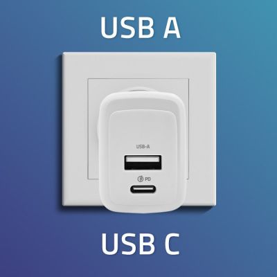 2. QOLTEC ŁADOWARKA 45W GAN | 5-20V | 1.5-3A | 1XUSB-C PD | 1XUSB QC 3.0 | BIAŁA
