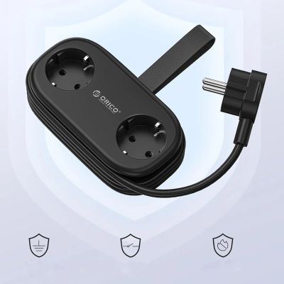 5. Listwa zasilająca Orico AP3 20W GaN 5w1 2x AC + 2x USB-A + 1x USB-C - czarna