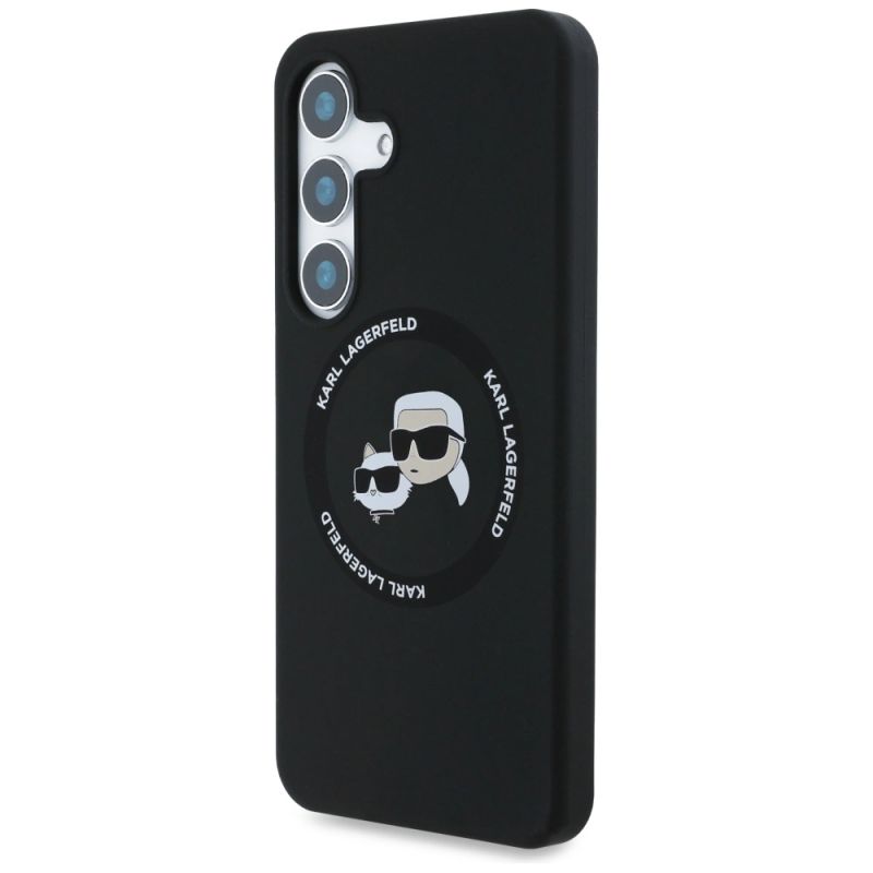 2. Etui Karl Lagerfeld Silicone Double Heads And Circle MagSafe Samsung Galaxy S25 Plus czarny