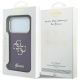 8. Etui Guess IML 4G Script Metal na iPhone 17 Pro / 18 Pro - burgundowe