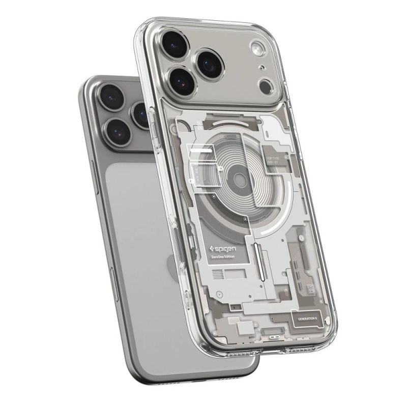 5. Etui Spigen Ultra Hybrid MagSafe na iPhone 17 Pro Zero One - tytanowe