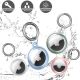 6. Etui na Apple AirTag wodoodporne - transparentne, zielone, niebieskie, różowe - 4 sztuki