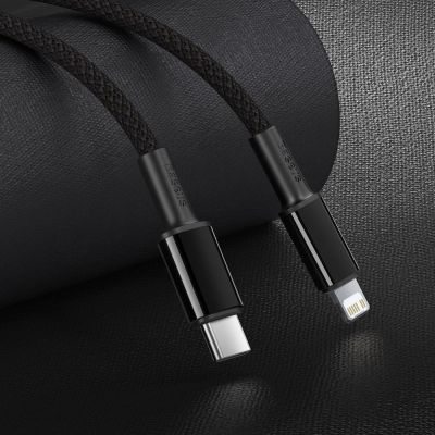 10. Kabel Baseus CATLGD-01 Lightning - USB-C PD 20W 480Mb/s 1m - czarny