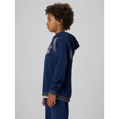 4. Bluza dresowa loose z kapturem chłopięca 4F 4FJRAW26TSWSM3193-31S