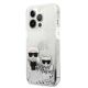 2. Etui Karl Lagerfeld Liquid Glitter Karl&Choupette na iPhone 13 Pro / 13 6,1" - srebrne