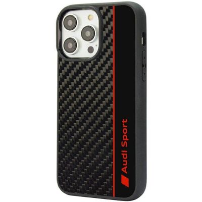 2. Etui Audi Carbon Fiber Stripe na iPhone 14 Pro - czarne