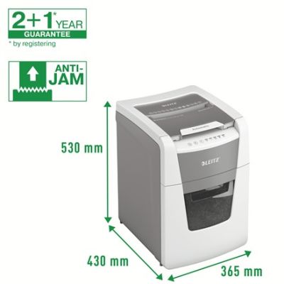 11. Leitz Niszczarka IQ AutoFeed 100, P4, 100 kartek, 34 l kosz