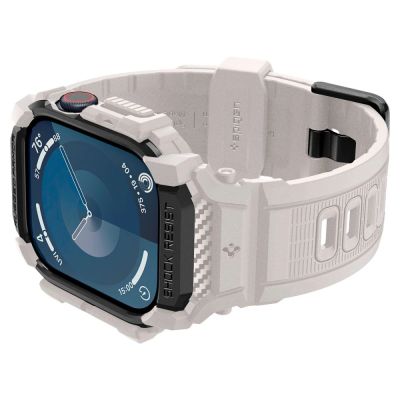 7. Pasek Spigen Rugged Armor ”Pro” na Apple Watch 10 (46 MM) - beżowy