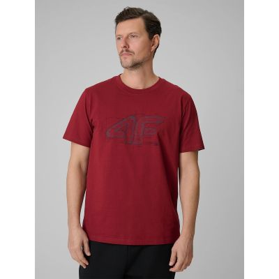 T-shirt regular z nadrukiem męski 4F 4FRSS26TTSHM3989-10S