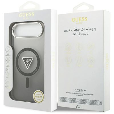 8. Etui Guess IML Gradient Triangle Logo MagSafe na iPhone Air - czarne