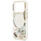 6. Etui Guess IML Glitter Flowers Triangle MagSafe na iPhone 18 Pro Max / 17 Pro Max - białe