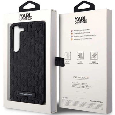 8. Etui Karl Lagerfeld Saffiano Mono Metal Logo na Samsung Galaxy S24 - czarne