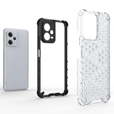 3. Honeycomb etui do Xiaomi Redmi Note 12 5G / Poco X5 5G pancerny hybrydowy pokrowiec czarne