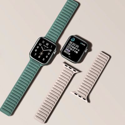 6. Pasek magnetyczny Magnetic Strap opaska bransoleta do Apple Watch 41 mm - niebieski