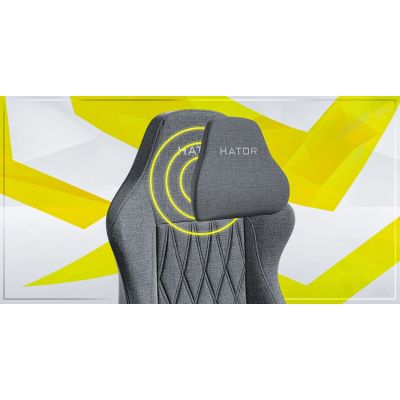 14. HATOR Darkside 3M Fabric Uniwersalny fotel dla gracza Szary