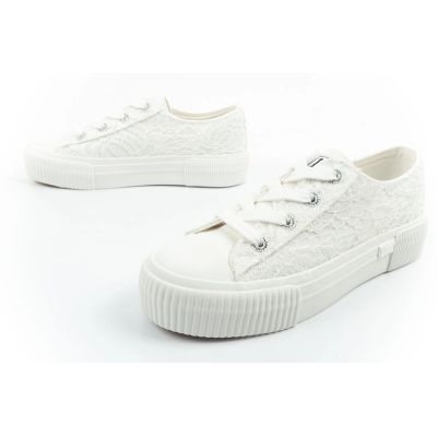 8. Lee buty damskie sportowe Isla trampki białe platforma koronkowe