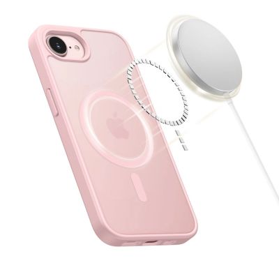4. Etui Tech-Protect BasicMag MagSafe na iPhone 16e / 17e - różowe matowe