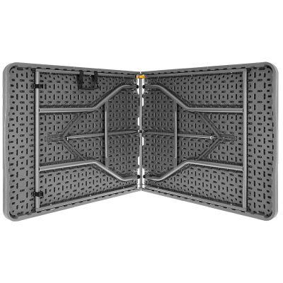 20. STÓŁ CATERINGOWY SKŁADANY W WALIZKĘ 180x74CM MAX.100KG  WOODLAND DESKA CIEMNY SZARY